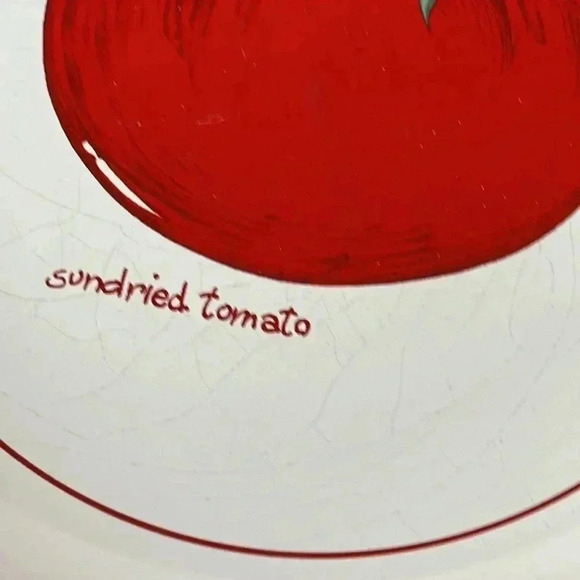 VINTAGE OVER AND BACK MADE IN ITALY 9.5” SUNDRIED TOMATO PASTA BOWL INDIVIDUAL - Picture 5 of 12